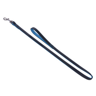 Nobby Pacific Leash Кожаный мягкий поводок с цветной подкладкой для собак (Turquoise S-M)