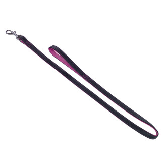 Nobby Pacific Leash Кожаный мягкий поводок с цветной подкладкой для собак (Magenta L-XL)