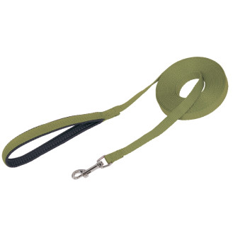 Nobby Flat Leash Длинный поводок для собак с классическим карабином и ручкой на подкладке (Olive S)