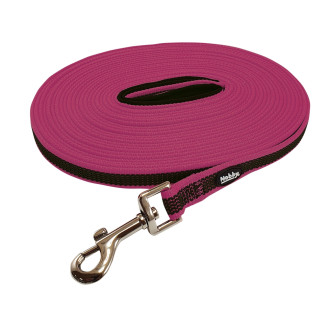 Nobby Anti - Slip Training Leash Прорезиненый буксировочный поводок с ручкой на мягкой подкладке для собак (Raspberry 10 m)