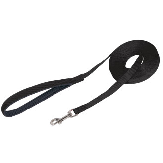 Nobby Flat Leash Длинный поводок для собак с классическим карабином и ручкой на подкладке (Black М)