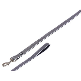 Nobby Cayo Leash Светоотражающий поводок с мехозащитной подкладкой и классическим карабином для собак (Grey XS-S)