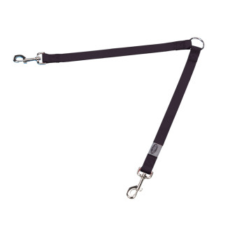 Nobby Classic Multiple Leash Нейлоновый поводок-сворка с классическим карабином для двух собак (Black 2x40 cm)
