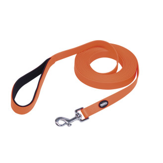 Nobby Cover Long Leash Водонепроницаемый биотановый поводок с мягкой подкладкой на ручке для активных собак (Orange L-XL)