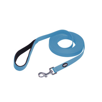 Nobby Cover Long Leash Водонепроницаемый биотановый поводок с мягкой подкладкой на ручке для активных собак (LBlue S-M)