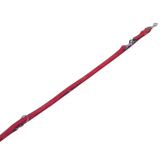 Nobby Velours 3 in 1 Leash Замшевый изысканный поводок-перестёжка для маленьких и средних собак (Red S-M)