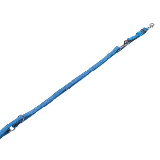 Nobby Velours 3 in 1 Leash Замшевый изысканный поводок-перестёжка для маленьких и средних собак (Turquoise S-M)