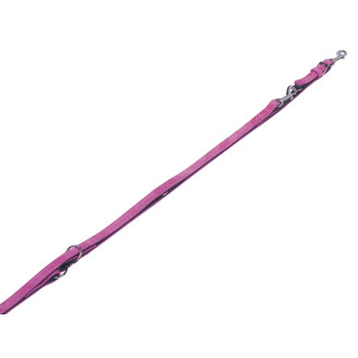 Nobby Velours 3 in 1 Leash Замшевый изысканный поводок-перестёжка для маленьких и средних собак (Magenta L-XL)