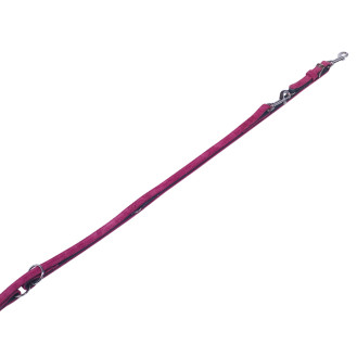 Nobby Velours 3 in 1 Leash Замшевый изысканный поводок-перестёжка для маленьких и средних собак (Raspberry L-XL)