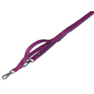 Nobby Classic Preno Royal 3 in 1 Leash Поводок-перестёжка для собак с мягкой подкладкой и усиленным карабином (Raspberry L-XL)