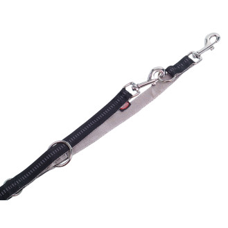 Nobby Soft Grip 3 in 1 Leash Нейлоновый поводок-перестёжка с мягкой подкладкой для собак с чувствительной кожей (Black S)