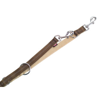 Nobby Soft Grip 3 in 1 Leash Нейлоновый поводок-перестёжка с мягкой подкладкой для собак с чувствительной кожей (Brown S)