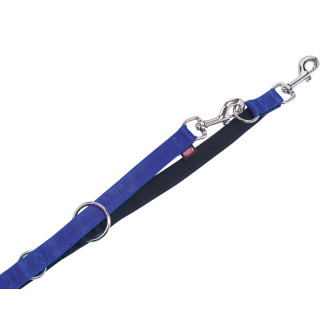Nobby Soft Grip 3 in 1 Leash Нейлоновый поводок-перестёжка с мягкой подкладкой для собак с чувствительной кожей (Blue XS)