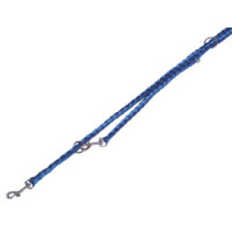 Nobby Corda Rope 3 in 1 Leash Усиленный поводок-перестежка из паракорда для активных собак (Blue/LBlue L-XL)
