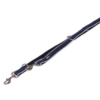 Nobby Cayo 3 in 1 Leash Светоотражающий поводок-перестежка с мехозащитной подкладкой для собак (Blue M-L)