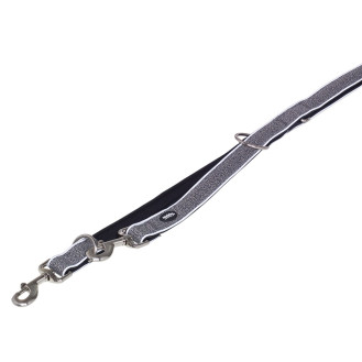 Nobby Cayo 3 in 1 Leash Светоотражающий поводок-перестежка с мехозащитной подкладкой для собак (Grey M-L)