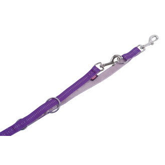 Nobby Soft Grip 3 in 1 Leash Нейлоновый поводок-перестёжка с мягкой подкладкой для собак с чувствительной кожей (Violet S)