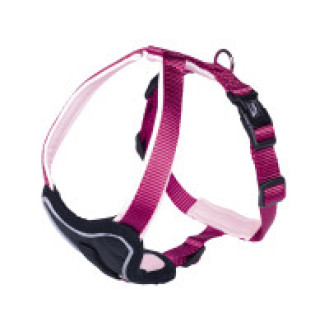 Nobby Classic Preno Y-shaped Harness Анатомическая шлея для собак с мехозащитной подкладкой и светоотражающими полосками (Raspberry XS-S)