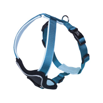 Nobby Classic Preno Y-shaped Harness Анатомическая шлея для собак с мехозащитной подкладкой и светоотражающими полосками (LBlue M)