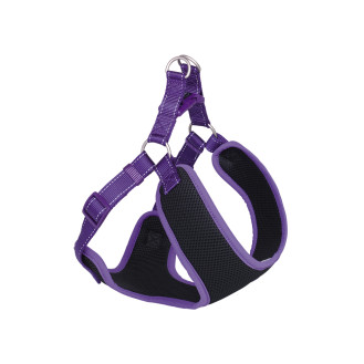 Nobby Black Mesh Reflect Air Step-in Harness Воздухопроницаемая светоотражающая мягкая шлейка для собак (Violet XL)