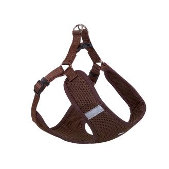 Nobby Mesh Reflect Air Step-in Harness Воздухопроницаемая мягкая шлейка для собак со светоотражающими полосками (Brown S)