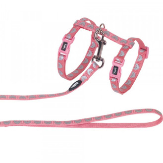 Nobby Cat Harness Head Анатомическая шлея с поводком для кошек Котенок (Pink)