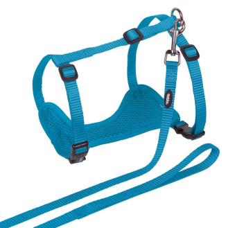 Nobby Cat Harness Mesh Правильная шлея с поводком и мягкой подкладкой для котов и кошек (LBlue S-M)
