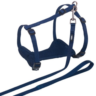Nobby Cat Harness Mesh Правильная шлея с поводком и мягкой подкладкой для котов и кошек (Blue L-XL)