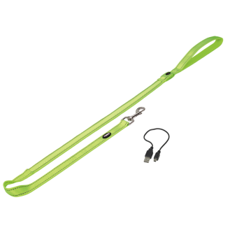 Nobby Flash Mesh LED Leash Светодиодный поводок для собак, светящийся ночью (Lime XS-S)