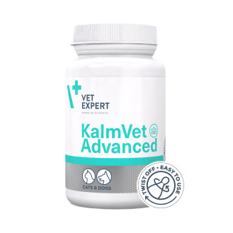 VetExpert KalmVet Advanced Комплексная добавка для уменьшения симптомов стресса у собак и котов (60 капсул)
