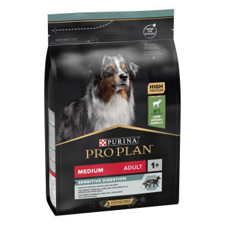 Purina Pro Plan Medium Sensitive Digestion Adult 1+ Lamb Сухой корм с ягненком для средних собак с чувствительным пищеварением (3 кг)