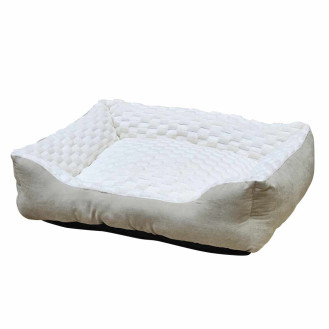 Nobby Diamond Bed Антискользящая плюшевая лежанка с бортиками для собак и котов (Creme S)