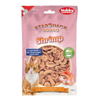 Nobby StarSnack Cat Natural Shrimp Натуральные лакомства для котов Сушеные Креветки (30 г)