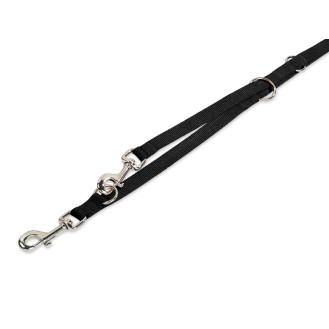 Nobby Classic 3 in 1 Leash Нейлоновый крепкий поводок-перестежка с классическим карабином для собак (Black S)