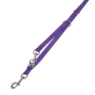 Nobby Classic 3 in 1 Leash Нейлоновый крепкий поводок-перестежка с классическим карабином для собак (Violet L-XL)