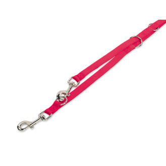 Nobby Classic 3 in 1 Leash Нейлоновый крепкий поводок-перестежка с классическим карабином для собак (Red S)