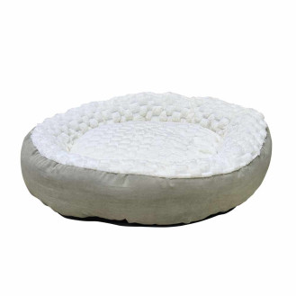 Nobby Diamond Donut Антискользящий круглый лежак-пончик для собак и котов (Creme M)