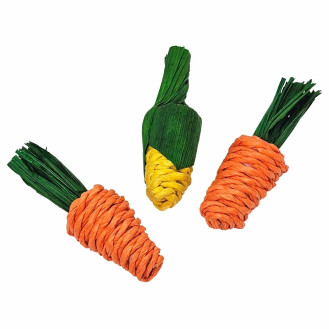 Nobby Rodent Натуральная игрушка для грызуна Овощи из листьев кукурузы и люцерны (Ø 3 х 8 см)