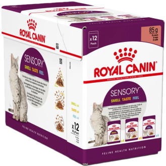 Royal Canin Sensory Multipack Gravy Набор влажного корма в соусе для котов стимулирующий рецепторы (9+3)