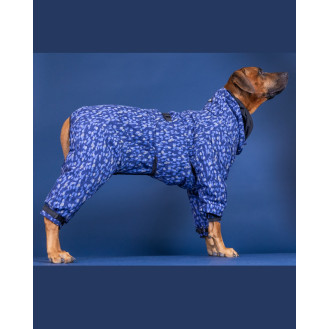 PAIKKA Winter Suit Blue Водонепроницаемый зимний костюм со светоотражающим узором для собак (35)