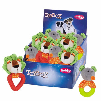 Nobby Plush Lion & Mouse Мягкая игрушка для собак ToyBox Плюшевые Лев и Мышка с Жевательным Кольцом (12 + 15 см)