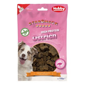 Nobby StarSnack Gluten Free Hich Protein Ostrich Bones Безглютеновые протеиновые лакомства для собак Косточки из Мяса Страуса (150 г)