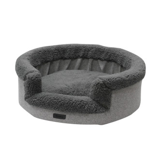 Nobby Jasin Oval Меховая лежанка с бортиками и съемным чехлом для собак (Grey L)