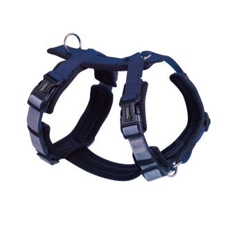 Nobby Daily Walk Comfort H-shaped Harness Анатомическая светоотражающая шлея для собак с мягкой сетчастой подкладкой (Blue S-M)