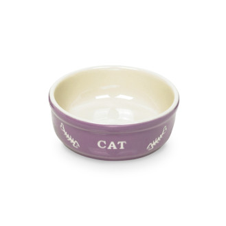 Nobby Cat Керамическая миска для котов Рыбная кость (Lilac)