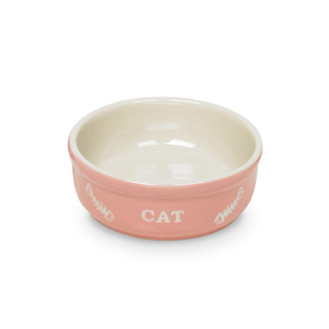 Nobby Cat Керамическая миска для котов Рыбная кость (Pink)