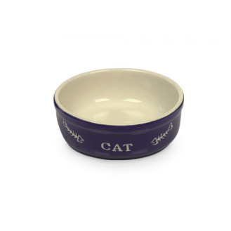 Nobby Cat Керамическая миска для котов Рыбная кость (Blue)