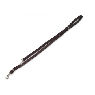 Nobby Custailo 3 in 1 Leash Кожаный поводок-перестёжка с мягкой подкладкой для собак (Brown M-L)