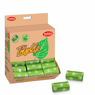 Nobby Eco Poop Bag TidyUp Paw Биоразлагаемые пакеты для уборки за собакой с рисунком лапки (1 рул)