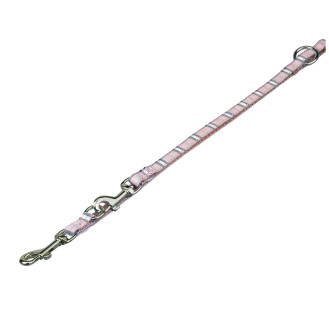 Nobby Tartan 3 in 1 Leash Нейлоновый поводок-перестежка для щенков и маленьких собак (Pink)